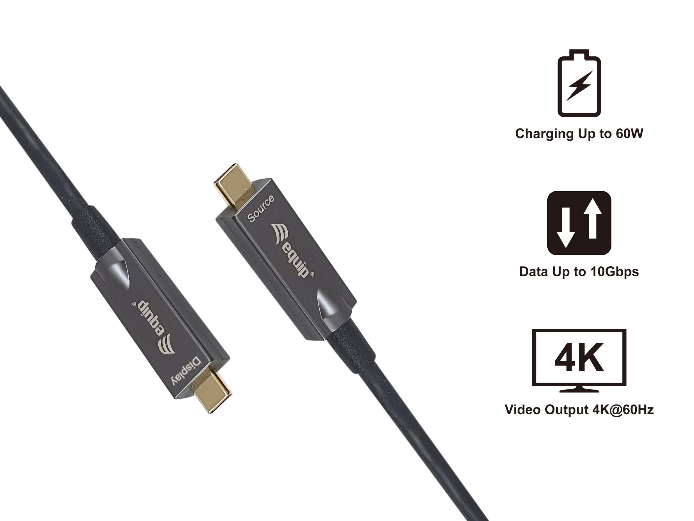 Equip Usb Cable 3.2 C -> C M M 5.00m 3a 4k 60hz Sw