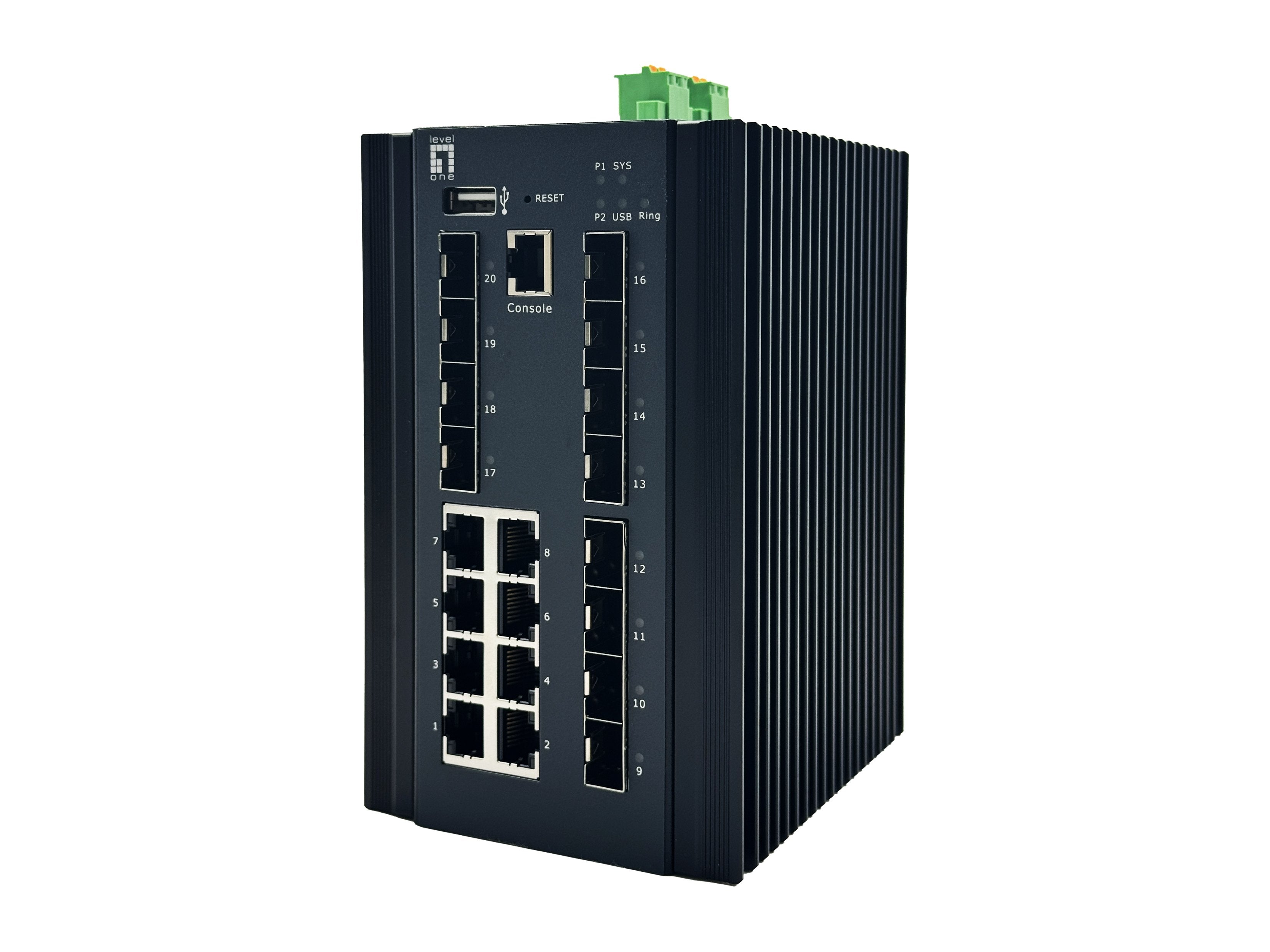 EAN 4015867239278 - LevelOne IGU-2072 switch Gestionado L2+ Gigabit Ethernet (10/100/1000) Negro imagen 1