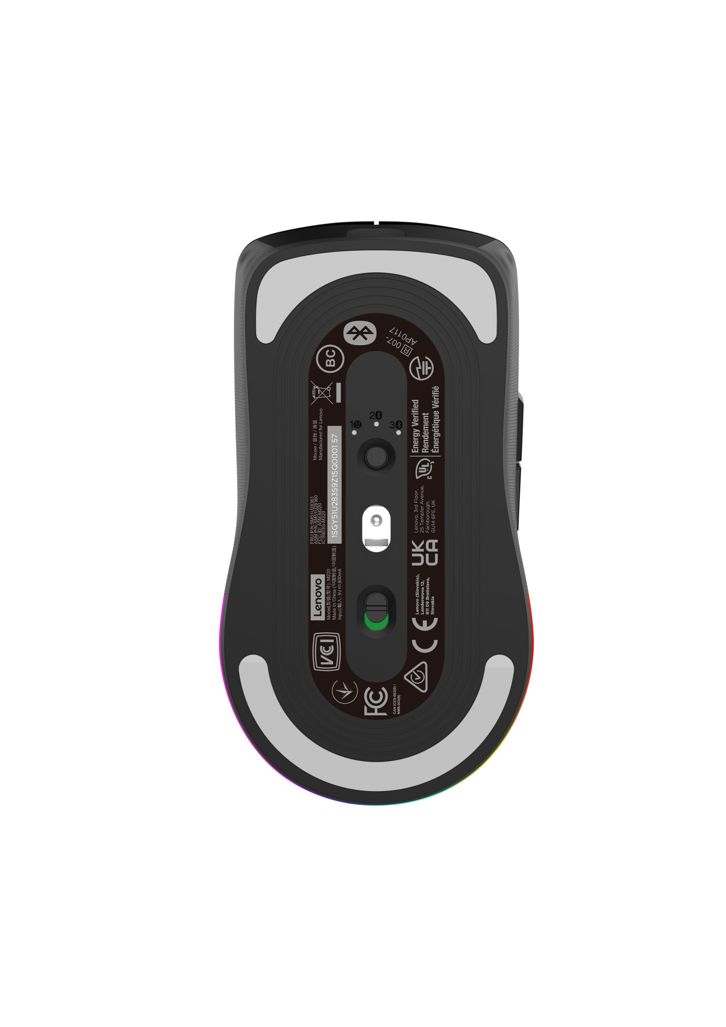 EAN 0195892133742 - Lenovo Legion M220 ratón Juego Ambidextro RF Wireless + Bluetooth + USB Type-C Óptico 5000 DPI imagen 5