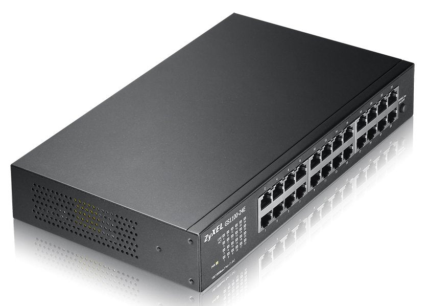 EAN 0760559121044 - Zyxel GS1100-24E switch No administrado Gigabit Ethernet (10/100/1000) Negro imagen 2