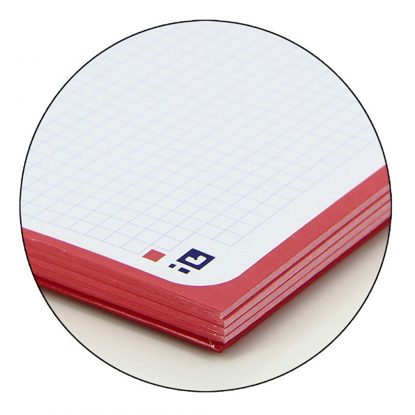 Oxford Cuaderno Europeanbook 1 Microperforado 80 Hojas 5x5 Tapas Extraduras Classic A4+ Rojo -5u-