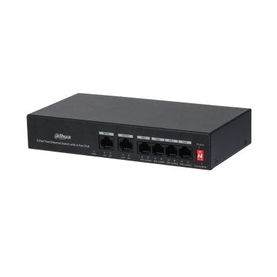 Switch Dahua Dh Pfs3006 4et 36 4 Puertos Fast Ethernet 2 Puertos Enlace Subida