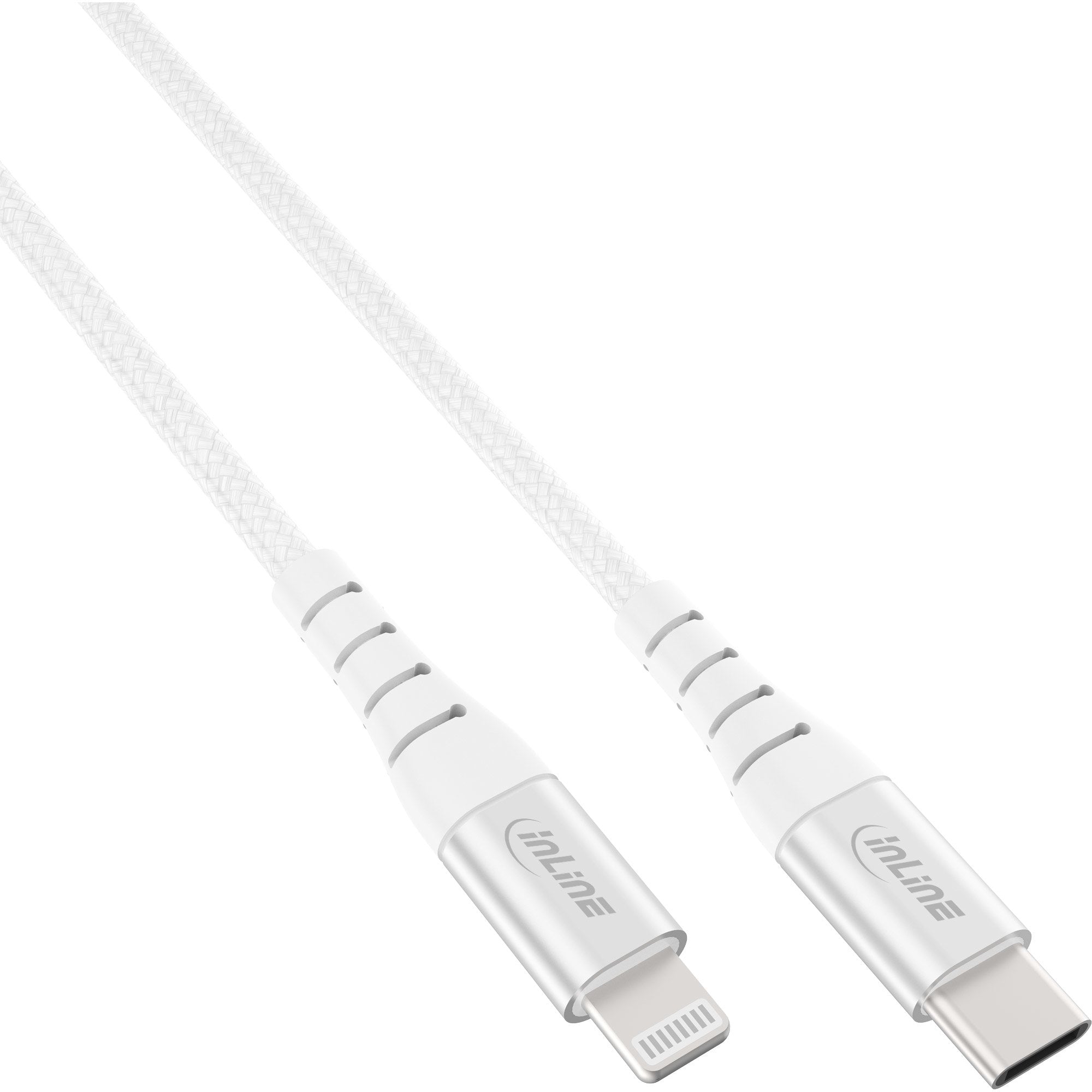 Cable Lightning Inline Usb-C, Para Ipad, Iphone, Ipod, Plateado/Aluminio, 2 M Con Certificación Mfi