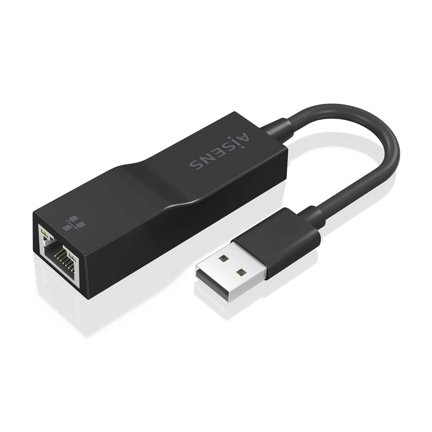 Aisens Conversor Usb 3.0 A Ethernet Gigabit 10/100/1000 Mbps - 15cm - Negro