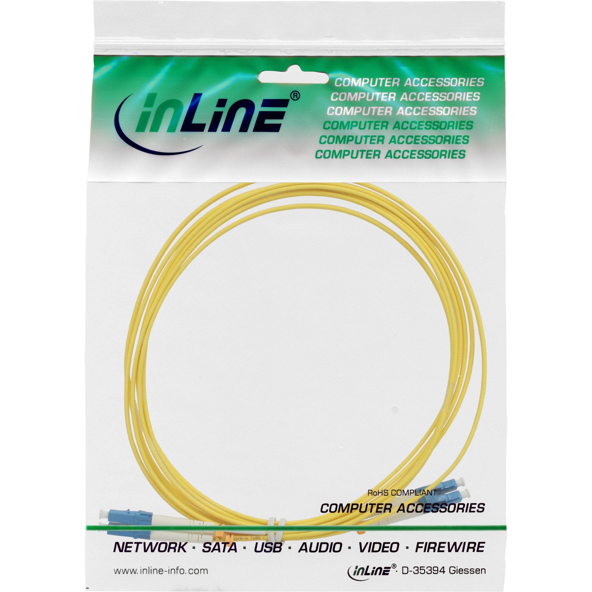 Cable Duplex De Fibra Óptica Inline Lc/Lc 9/125?M Os2 3m