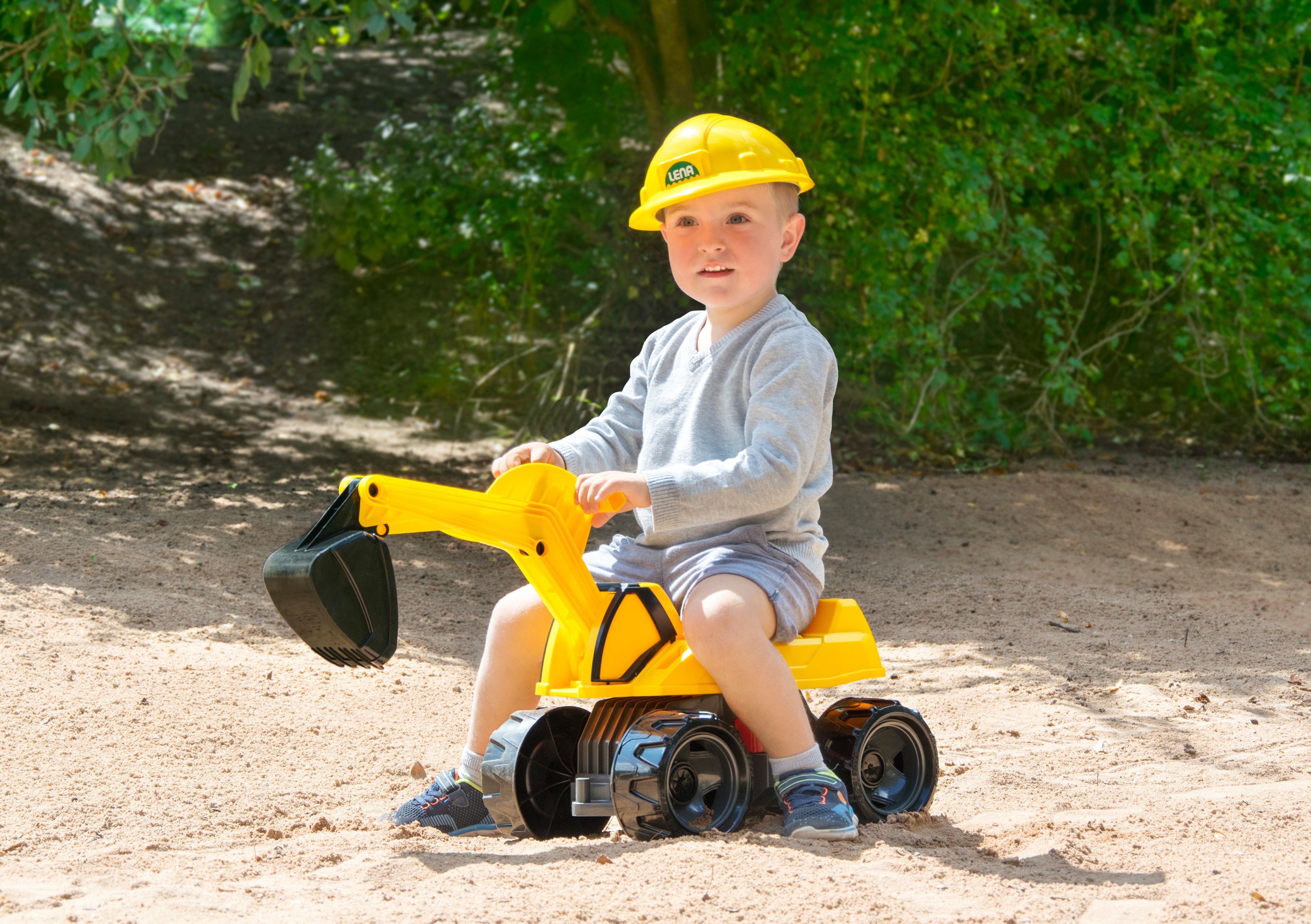 EAN 4006942850303 - Lena GIGA TRUCKS Excavator PRO Correpasillos con forma de excavadora imagen 4