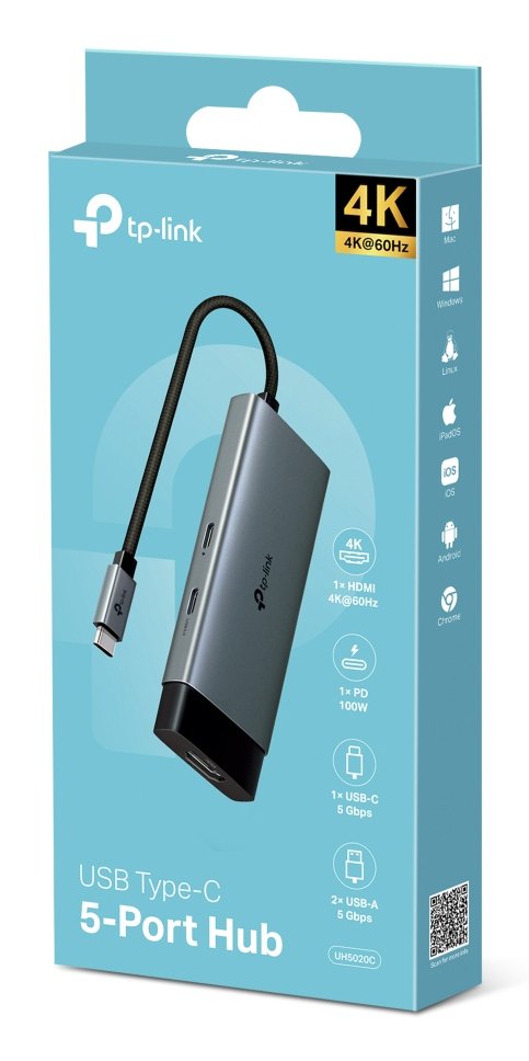 Hub Tp-Link Uh6120c Usb-C 5-Port Hub