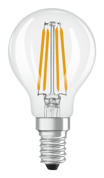 Osram Led Classic P 40 Filament P 3.4w 827 Clear E14 Led-Lampen, Klassische Miniba