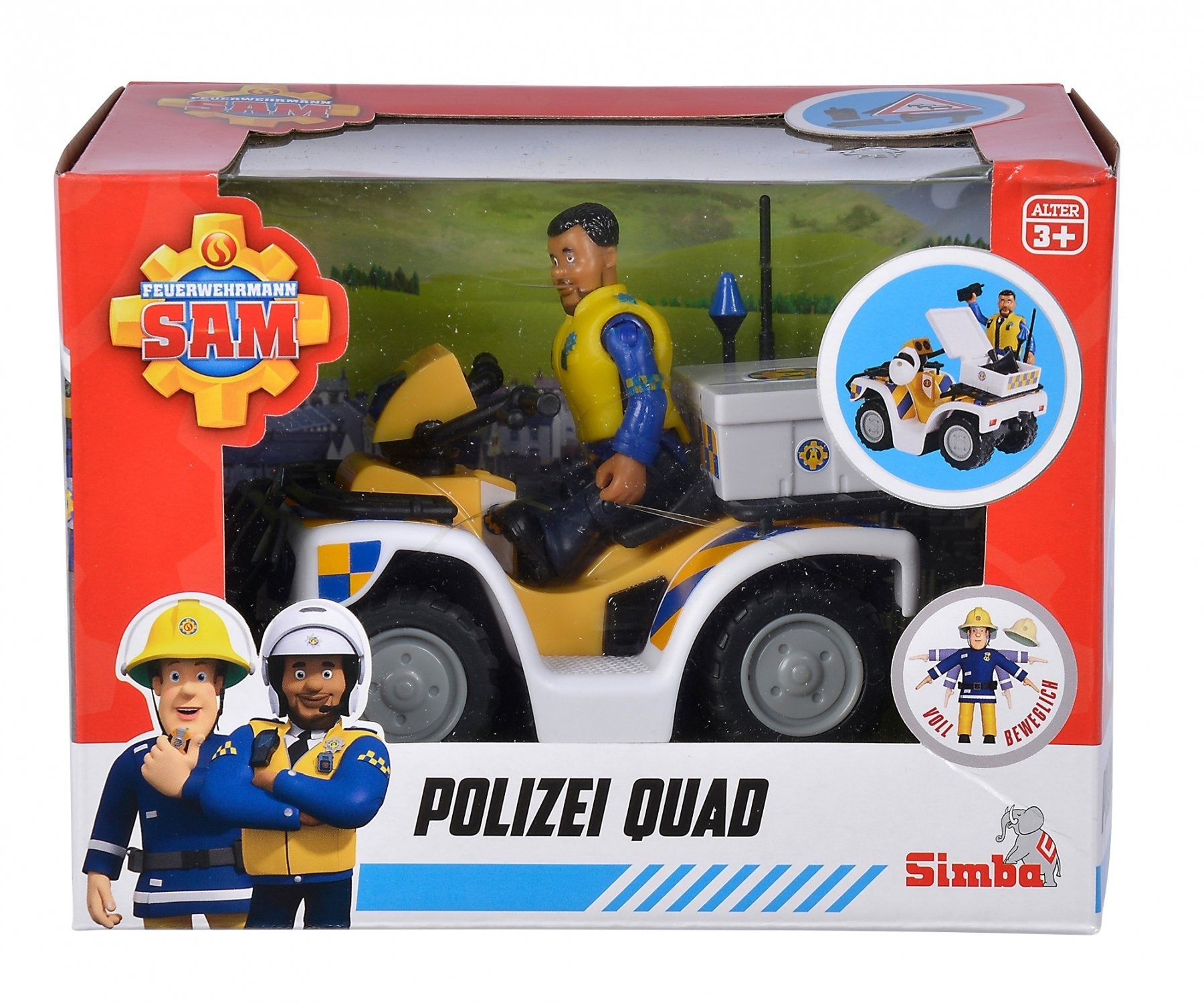 Simba Bombero Sam Police Quad Con Figura 109251093