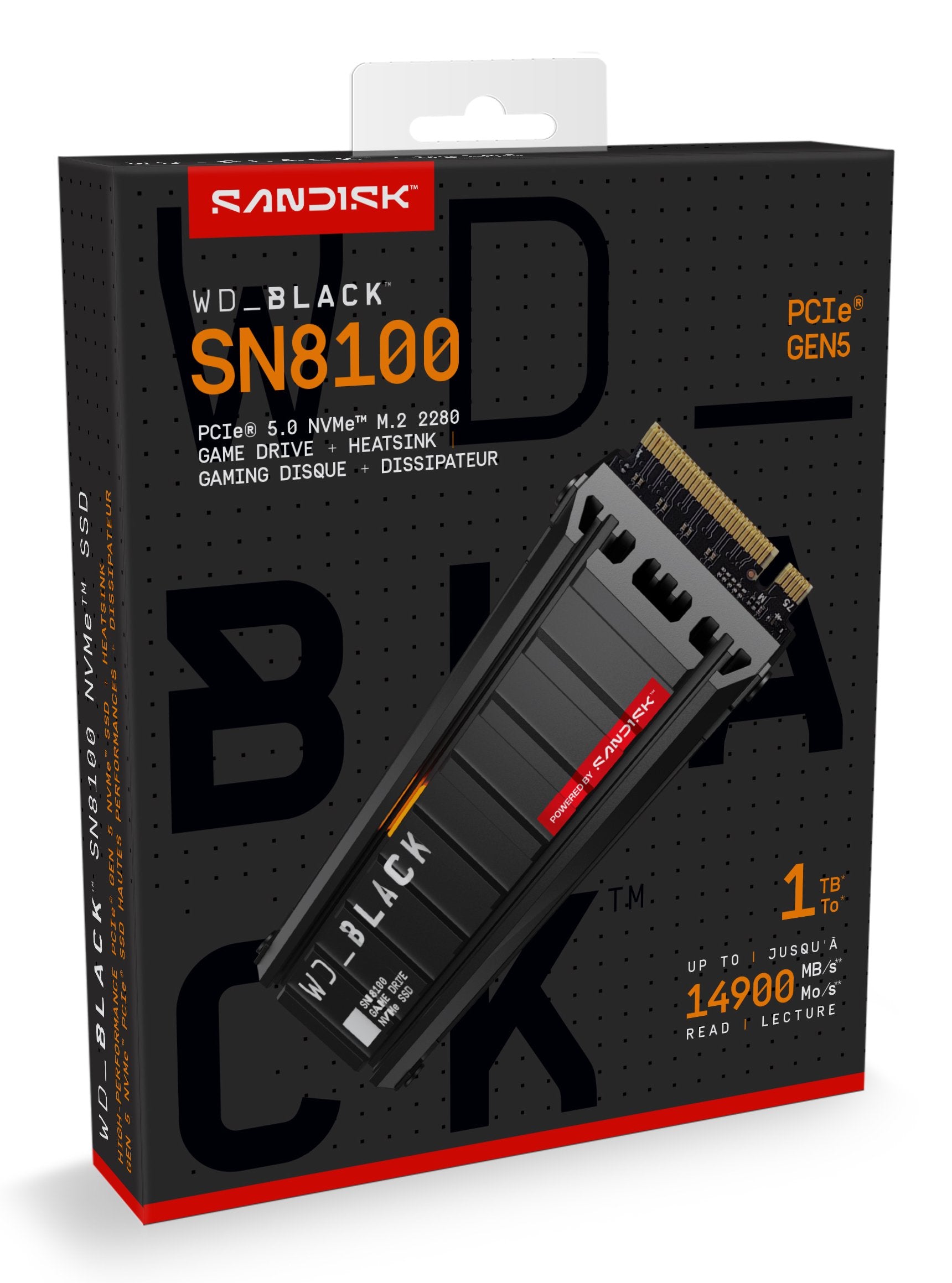 EAN 0619659220914 - SanDisk Black WD_BLACK SN8100 NVMe 1 TB M.2 PCI Express 5.0 TLC 3D NAND imagen 6