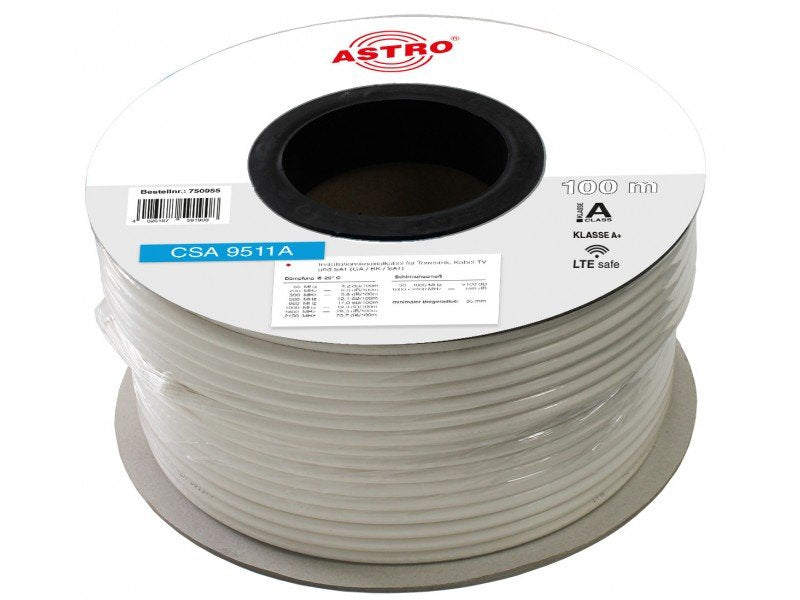 Astro Koaxialcable 100m Csa 9511a 100 Ring 3fach Geschirmt 6,9mm Cl.A+ Eca