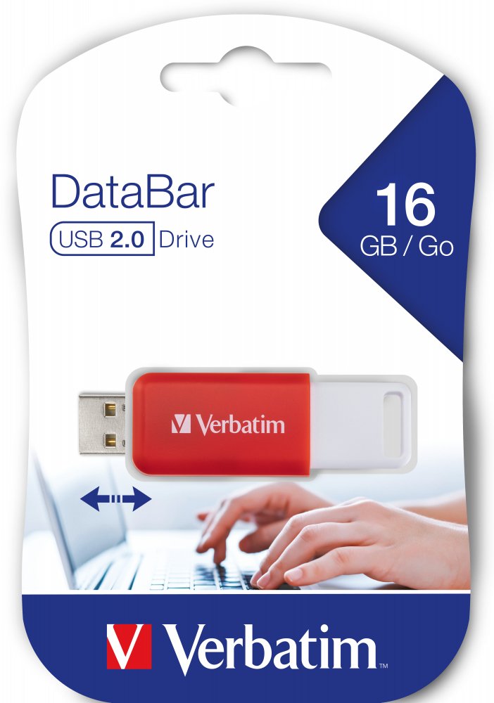 EAN 0023942494539 - Verbatim DataBar unidad flash USB 16 GB USB tipo A 2.0 Rojo imagen 3