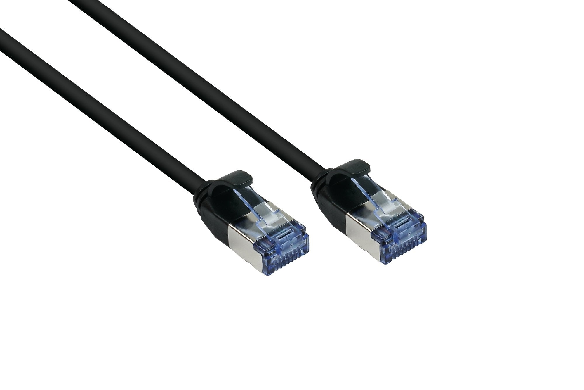 Rns® Cable De Red Slimline, Cat.6a, U Ftp, Pimf, Halogenfrei (Lszh), 500mhz, Cu, Schwarz, 2m, Good Connections®