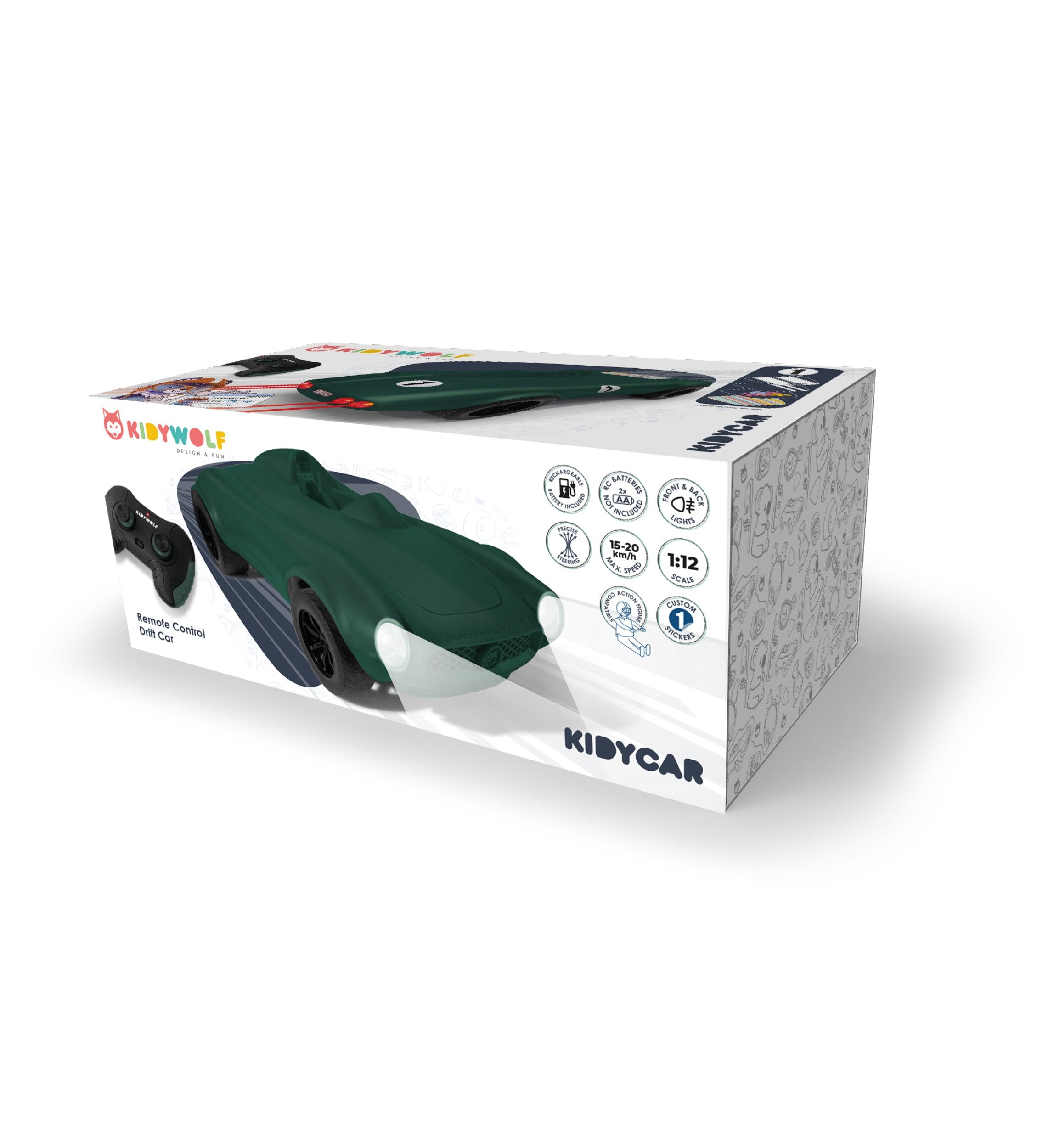 EAN 5407009180507 - KIDYWOLF 418050 modelo controlado por radio Coche deportivo Motor eléctrico 1:12 imagen 10