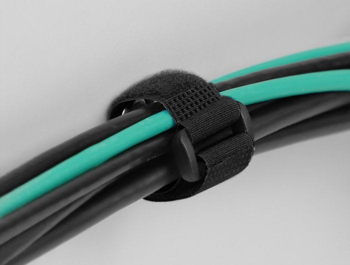 Delock Klett-Cablebinder Mit Schlaufe Und Befestigungsöse L 280 X B 38 Mm Schwarz 3 Stück