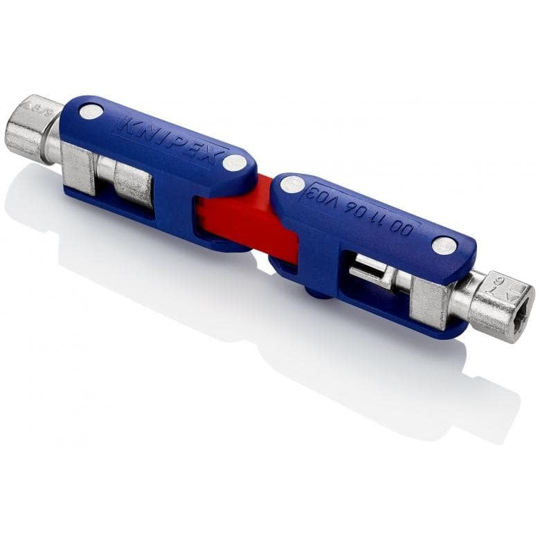 Knipex "Doublejoint" Llave Para Armarios De Control, Llave De Tubo (Azul/Rojo, Longitud Total Del Brazo 97 Mm)
