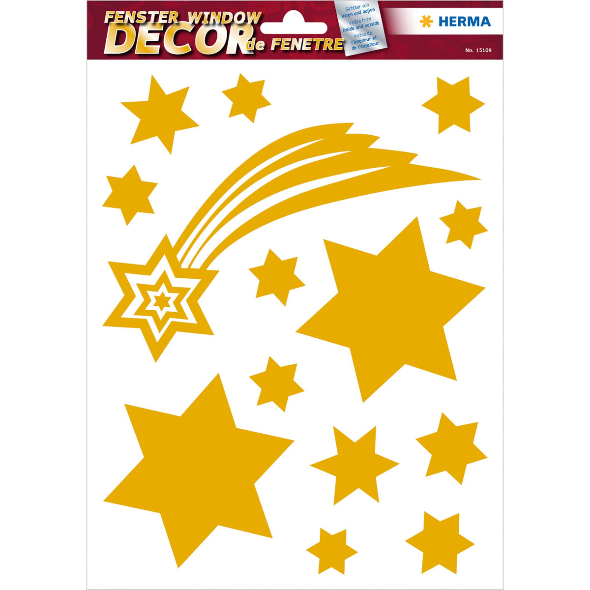 EAN 4008705151092 - HERMA 15109 etiqueta decorativa engomada Película Oro Desmontable 14 pieza(s) imagen 1