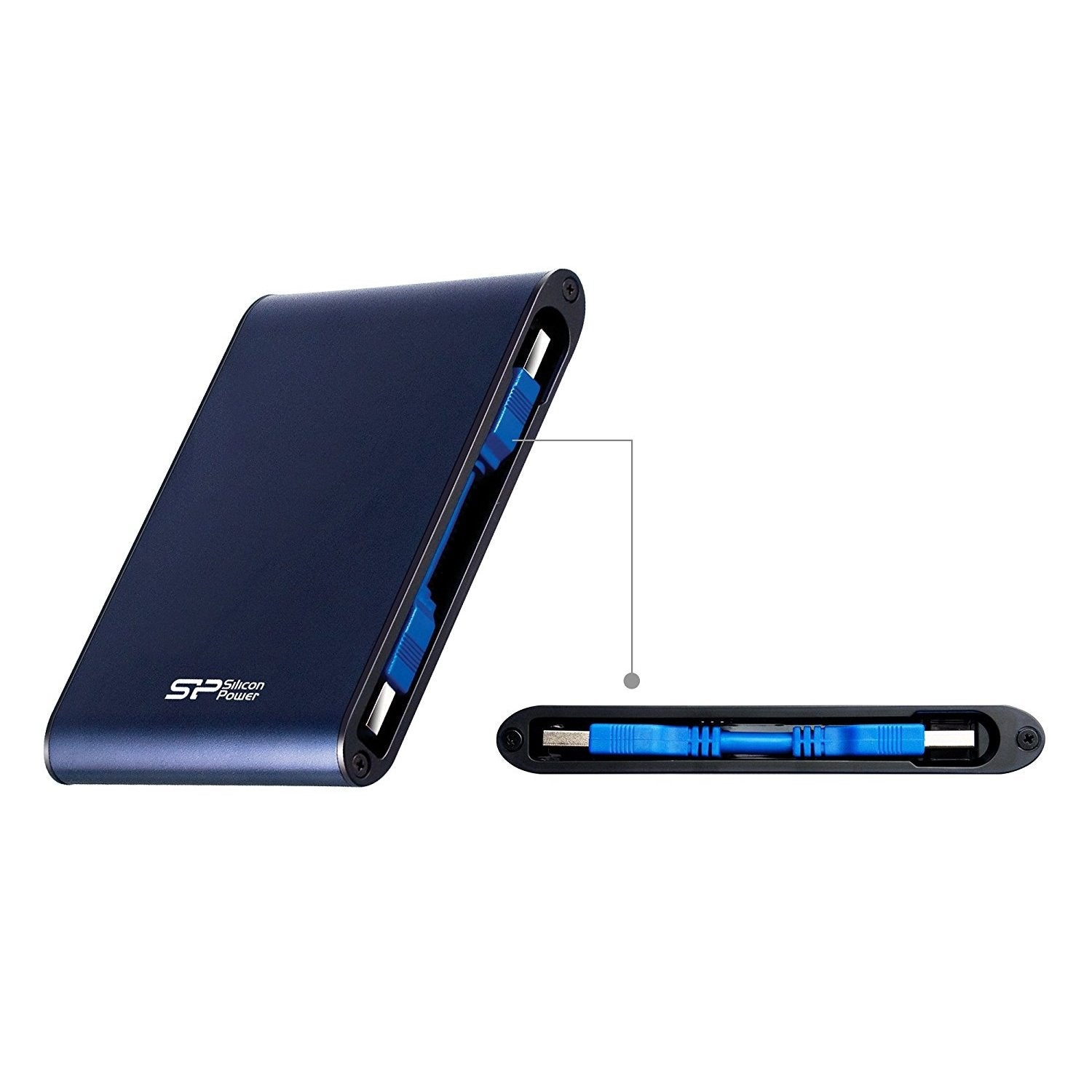 Silicon Power Armor A80 Disco Duro Externo 1 Tb Azul Usb 3.0