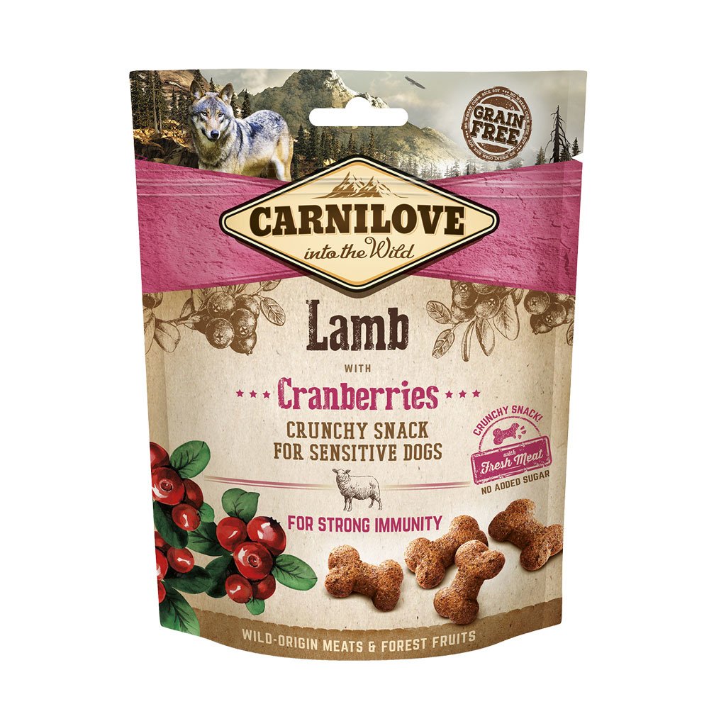 Golosina Para Perro Carnilove Fresh Crunchy Cordero+Arándano 200 G
