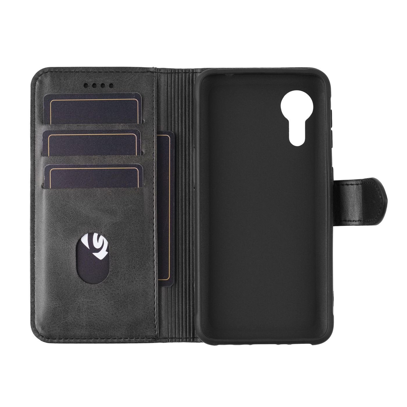 Wales Xcover7 Galaxy. Wallet Cover Black. Material: 100%