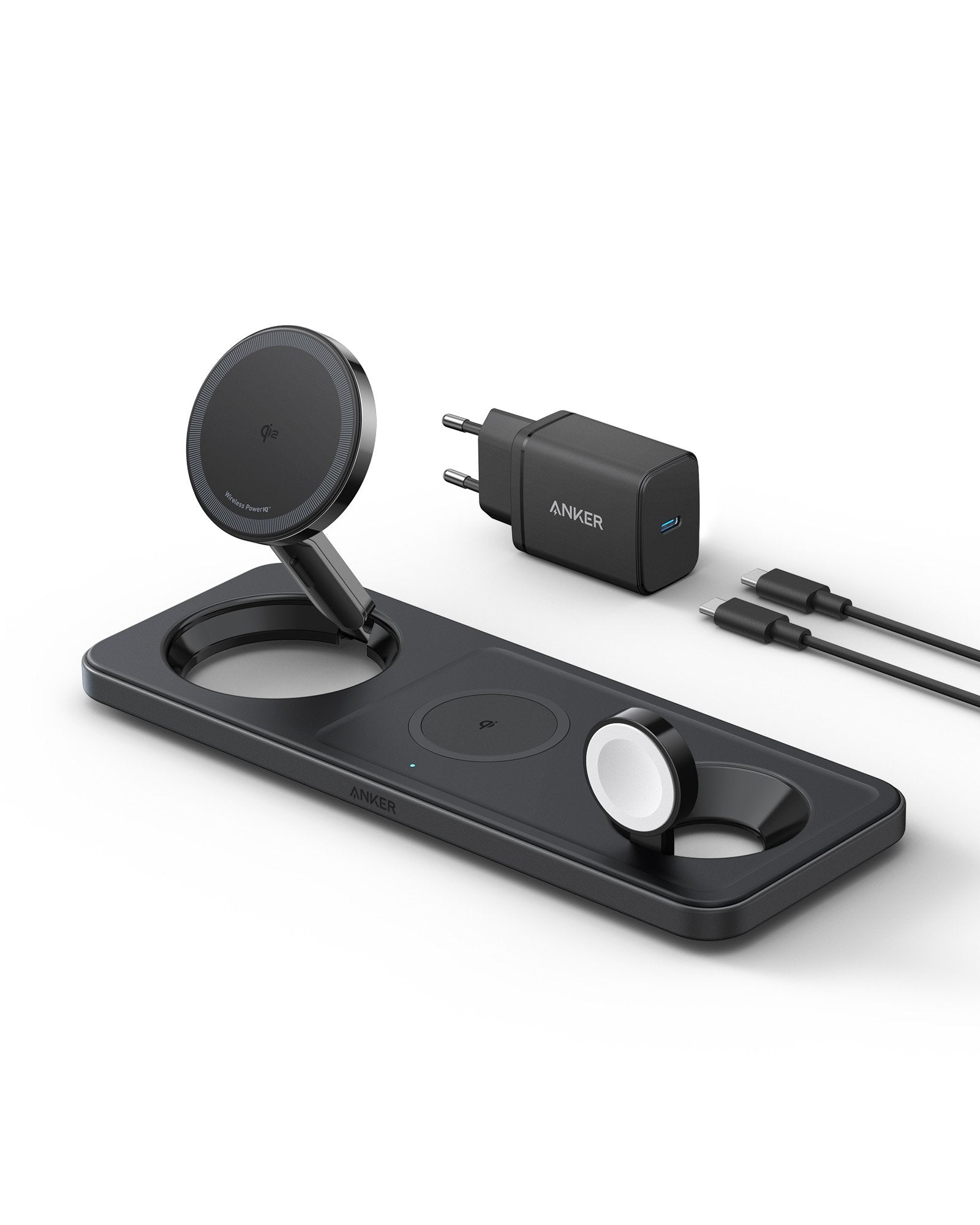 EAN 0194644173289 - Anker MagGo Universal Negro USB Cargador inalámbrico Carga rápida Interior imagen 1