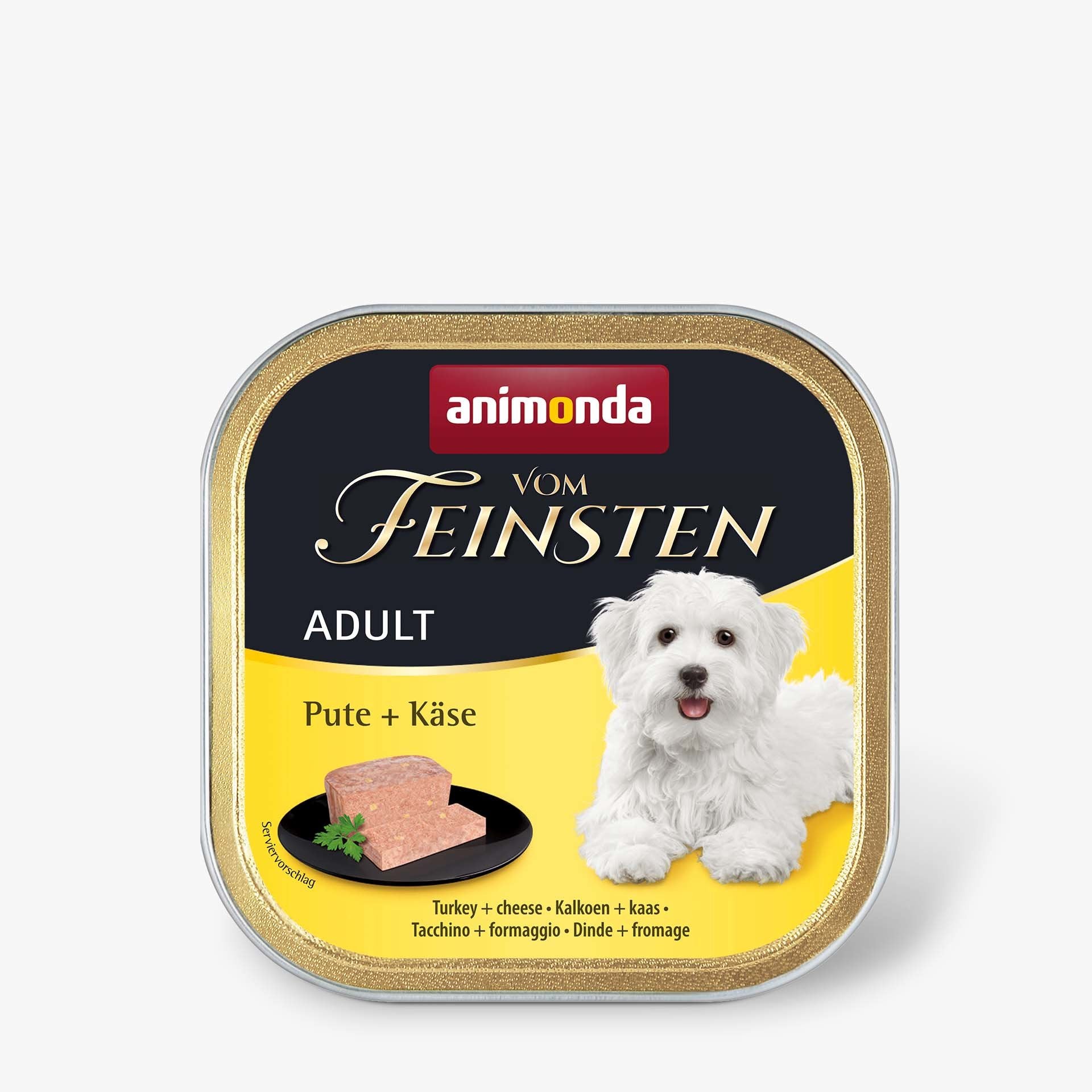 Animonda Vom Feinsten Adult Turkey With Cheese - Wet Dog Food - 150g