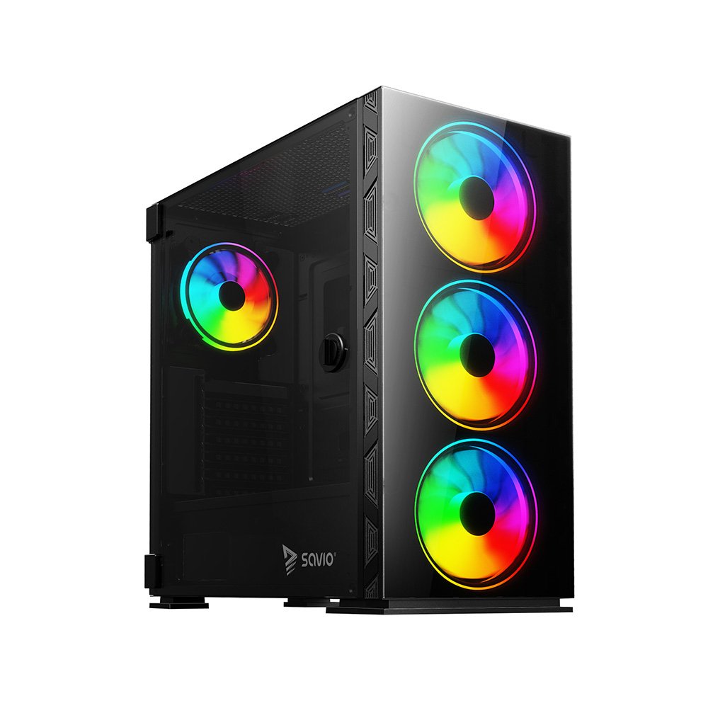 Caja Pc Savio Prime X1 Argb Glass Black