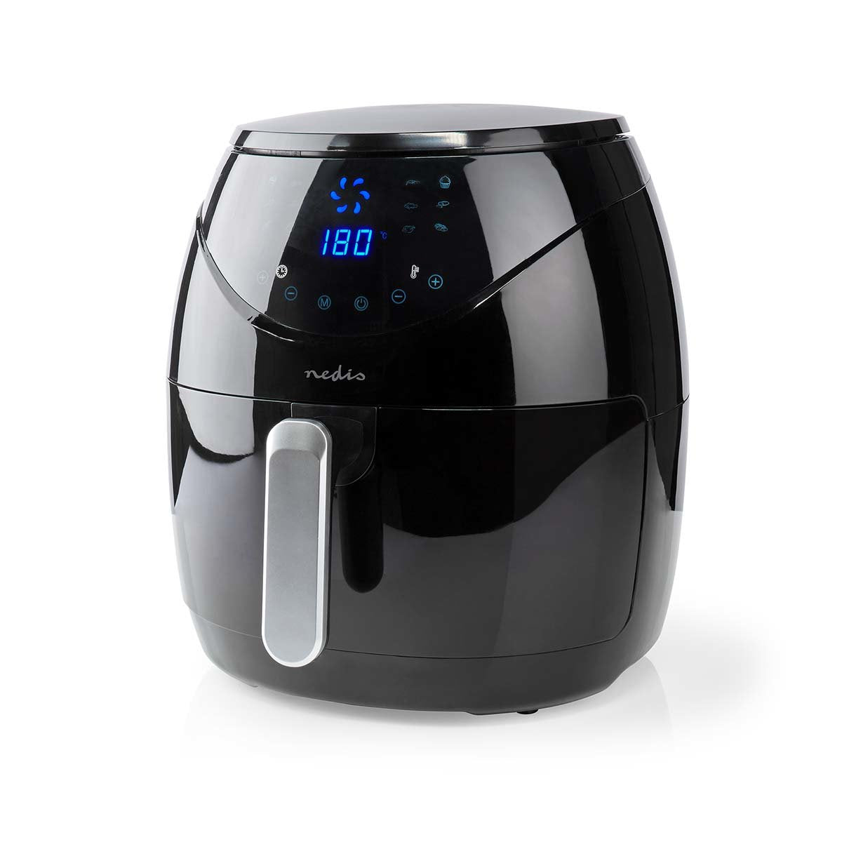 EAN 5412810335350 - Nedis KAAF240EBK freidora Sencillo 4,6 L Independiente 1500 W Freidora de aire caliente Negro imagen 8