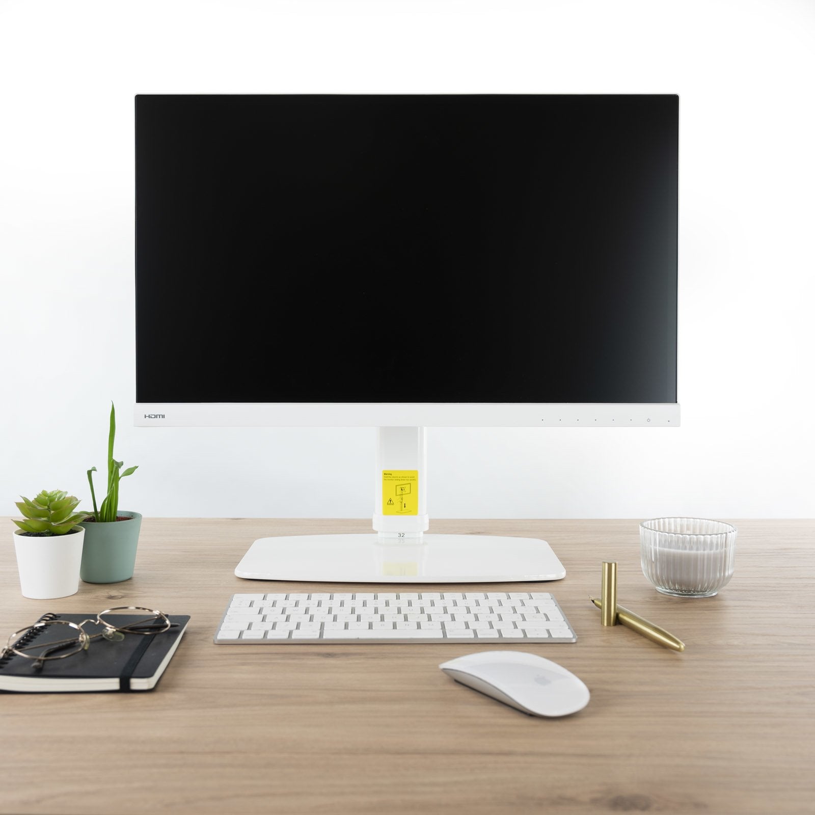 Tooq Soporte Mesa Pantallas Giratorio Inclinacion 17-27" - Blanco