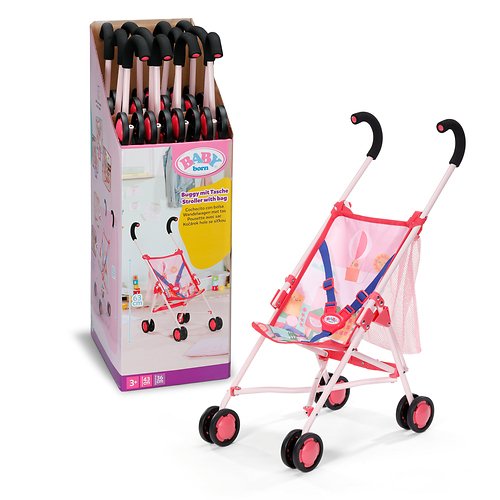 Zapf Creation Cochecito Baby Born® Con Bolso, Cochecito Para Muñecas Rosa 840665