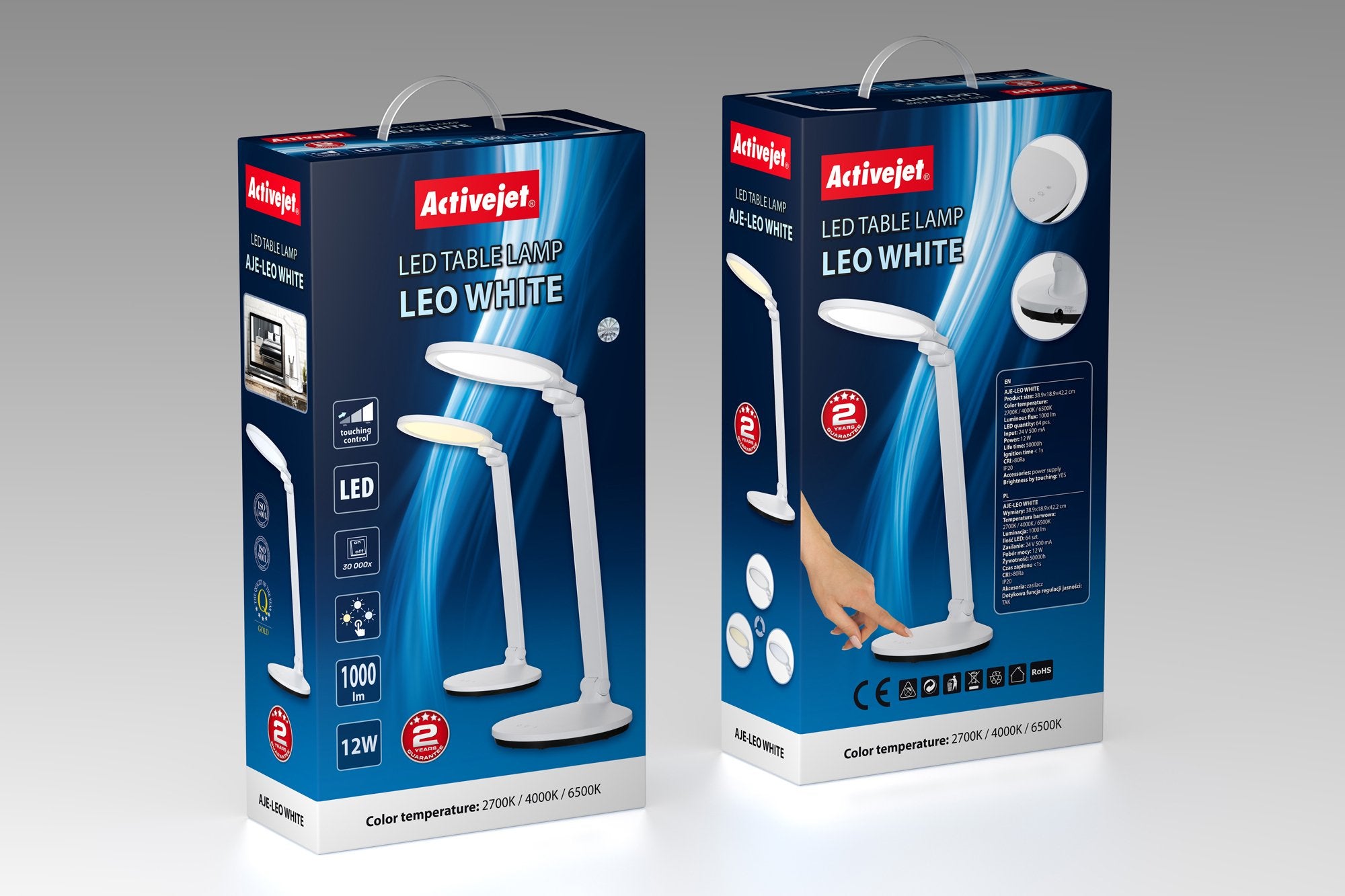 EAN 5901443122890 - Activejet AJE-LEO lámpara de mesa 12 W Blanco imagen 17