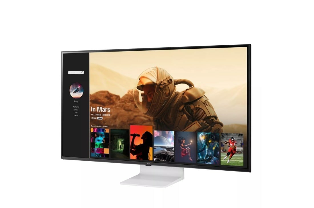 Smart Monitor Lg 43sq700s-W 42.5' 4k Smart Tv Multimedia Blanco