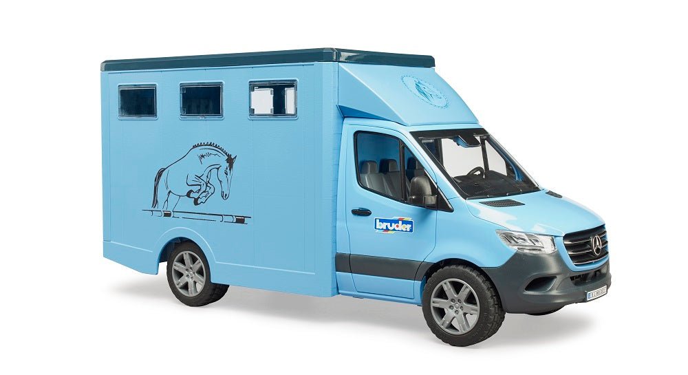 Bruder Camion Mercedes Benz Sprinter Para Transporte Equino. Incluye 1 Caballo. 43x17x22 Cm