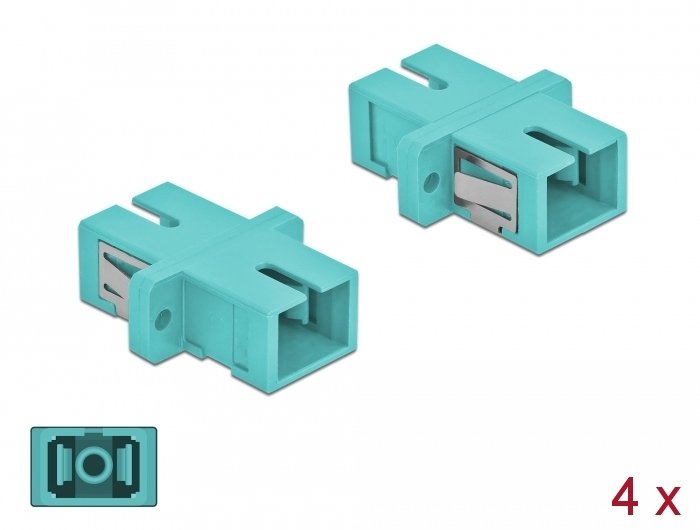 Lwl Kupplung Sc Simplex Buchse Zu Sc Simplex Buchse Multimode 4 Stück Hellblau