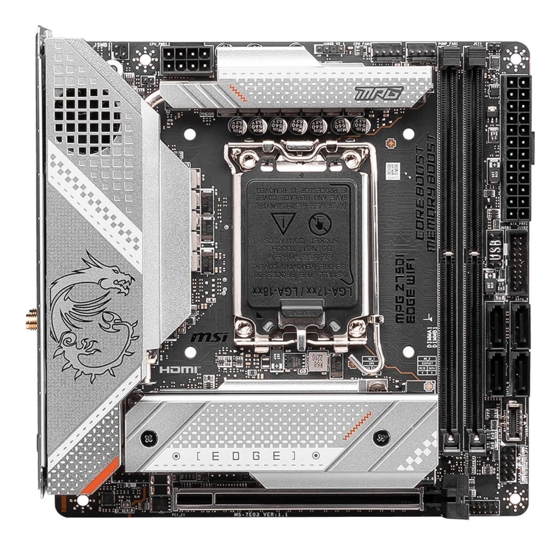 Placa Base Msi Mpg Z790i Edge Wifi Ddr5 Atx Intel 7e03-001r Retail