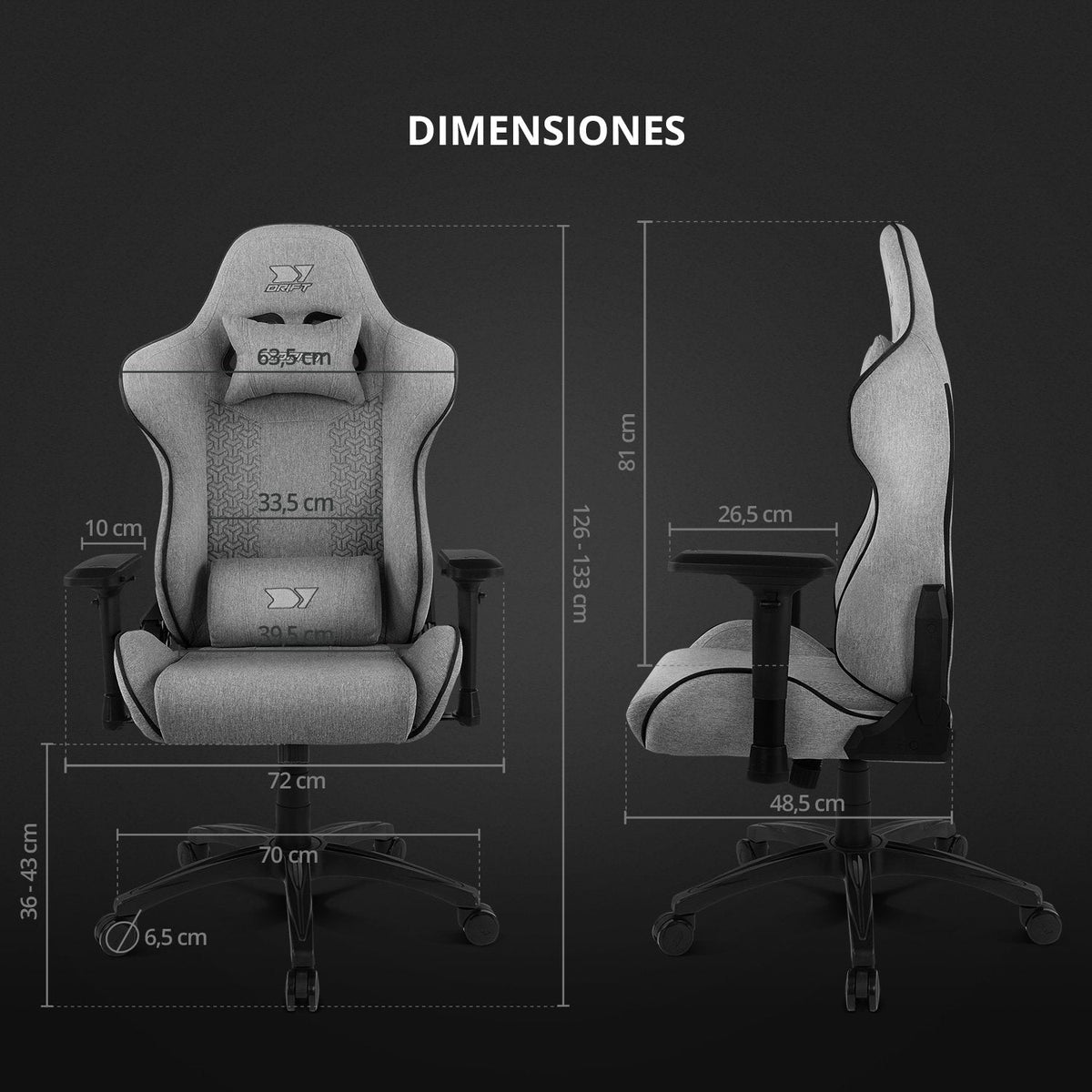 Silla Gaming Drift Dr220 Gris