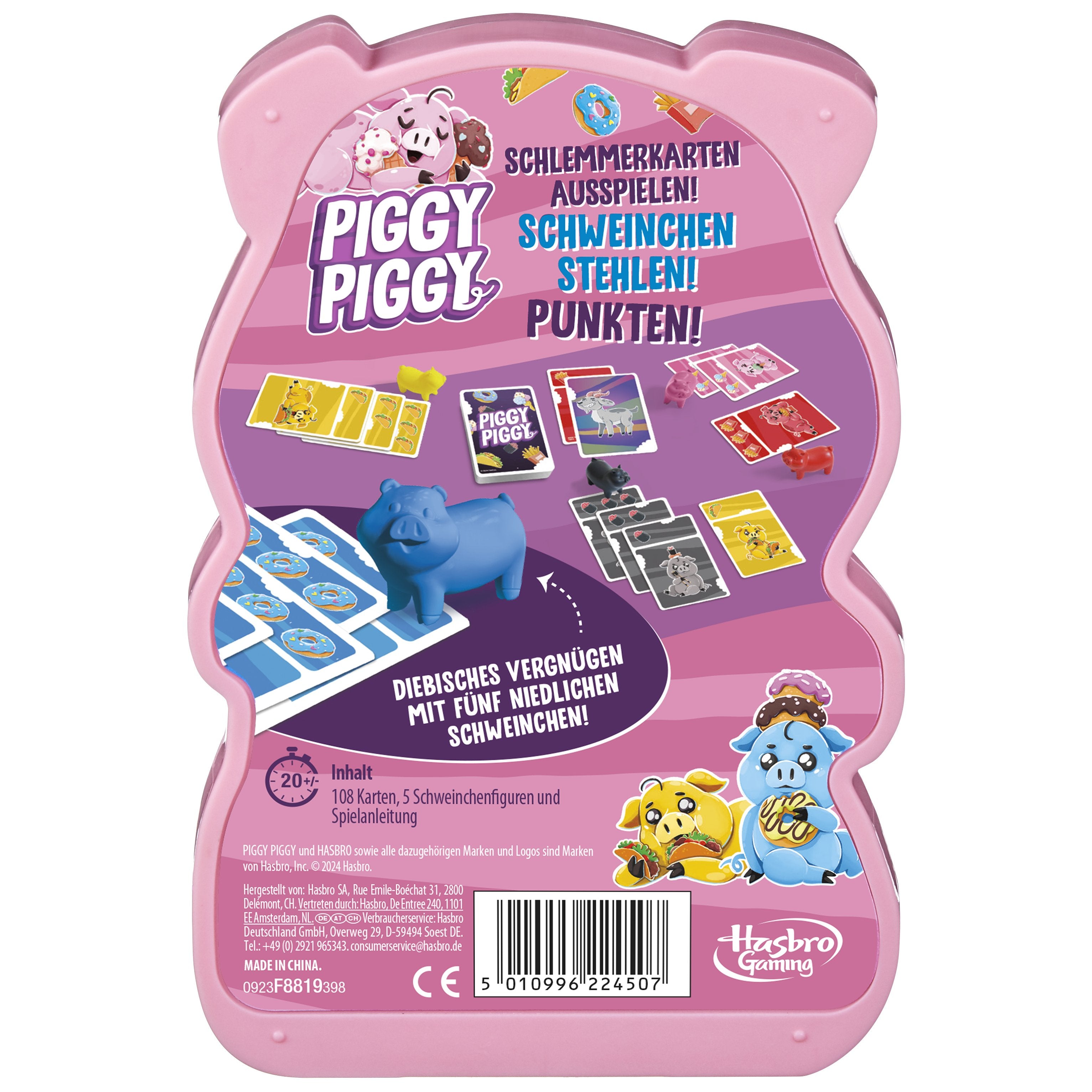 EAN 5010996224507 - Hasbro Gaming Piggy Piggy Juego De Cartas Familia imagen 2
