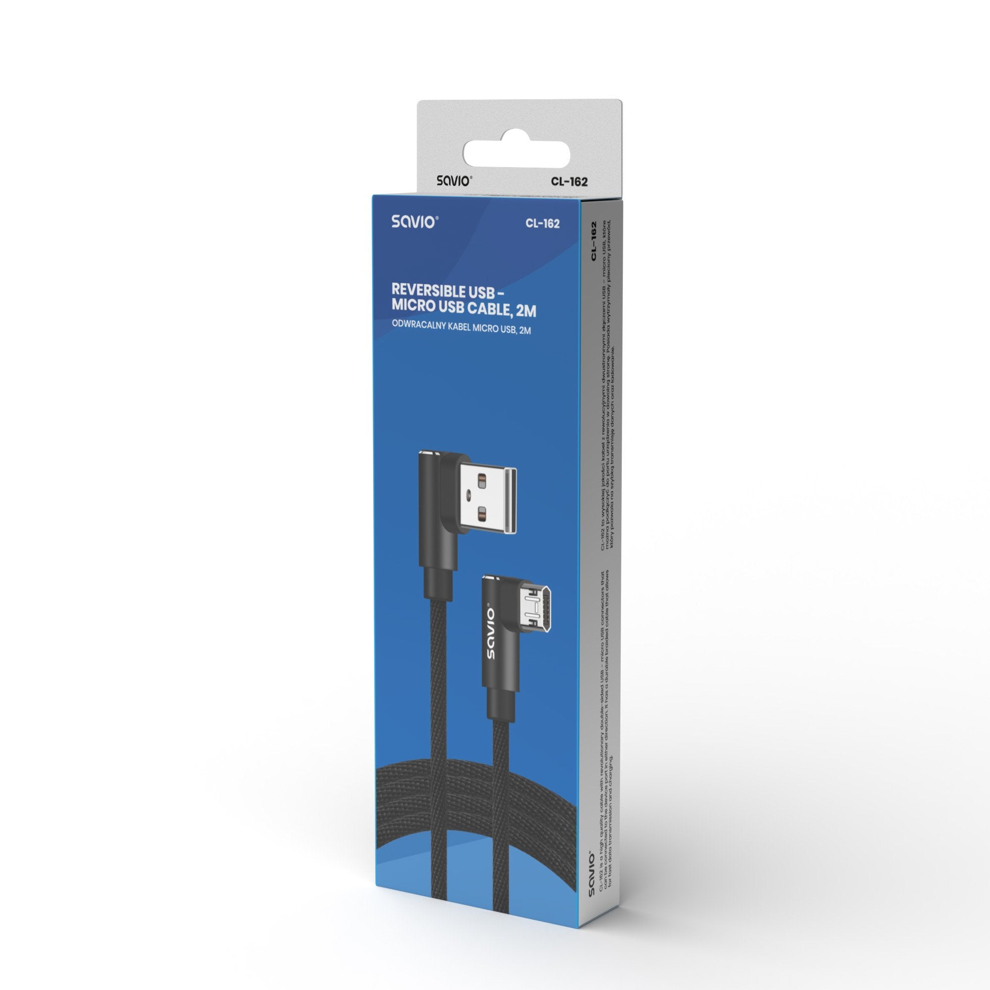 Kabel Z Dwustronnym Zlaczem Usb Micro Usb - Usb A 1m, Cl-161