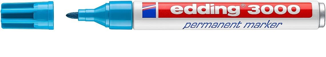 EAN 4004764008056 - Edding 3000 marcador permanente Punta redonda Azul claro 10 pieza(s) imagen 1