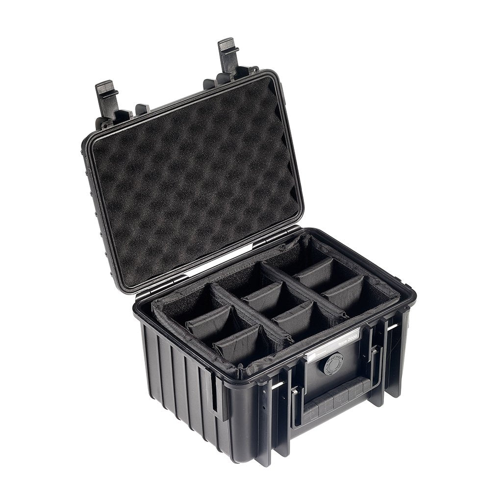 B&W Outdoor Case Type 2000 Negra Con Inserto De Espuma Precortado