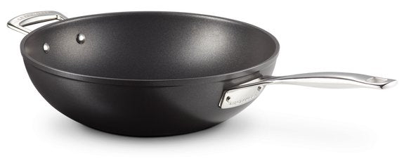 Le Creuset Toughened Non-Stick Nonstick Stir-Fry Stirfry Pan 30cm Negro Silver (51104300010202)