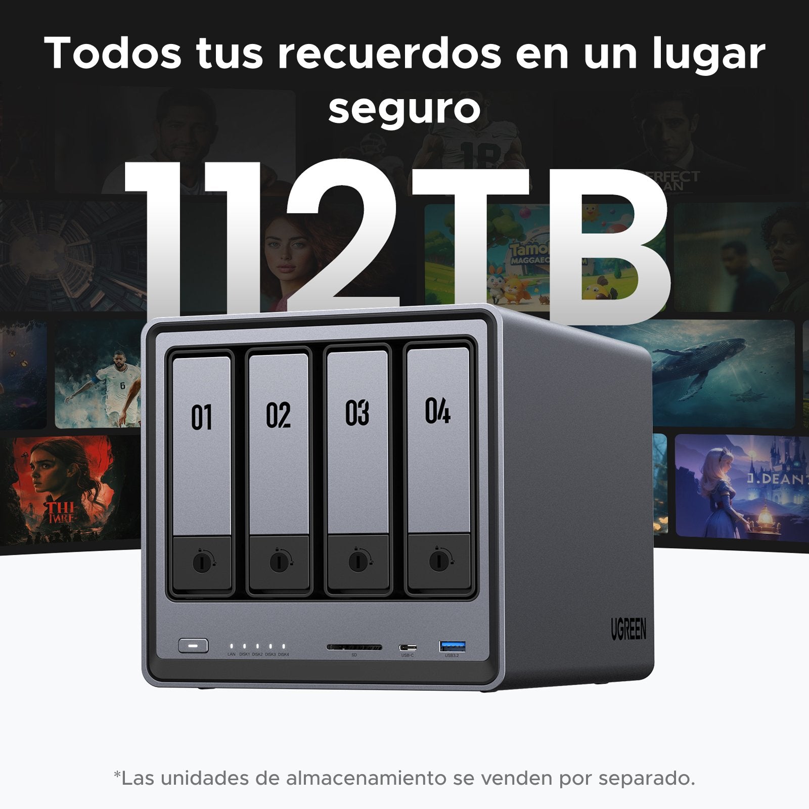 EAN 6941876223725 - Ugreen NASync DXP4800 NAS Compacto N100 8 GB DDR5 0 TB UGOS Pro Negro imagen 4