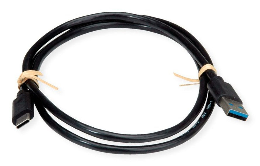 Roline Rm Usb 3.2 Gen 1 Cable, A-C, St St, Schwarz, 0,5 M