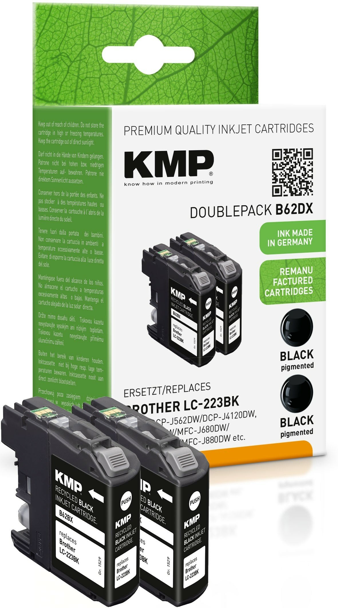 EAN 4011324370973 - KMP B62DX cartucho de tinta 2 pieza(s) Compatible Negro imagen 1