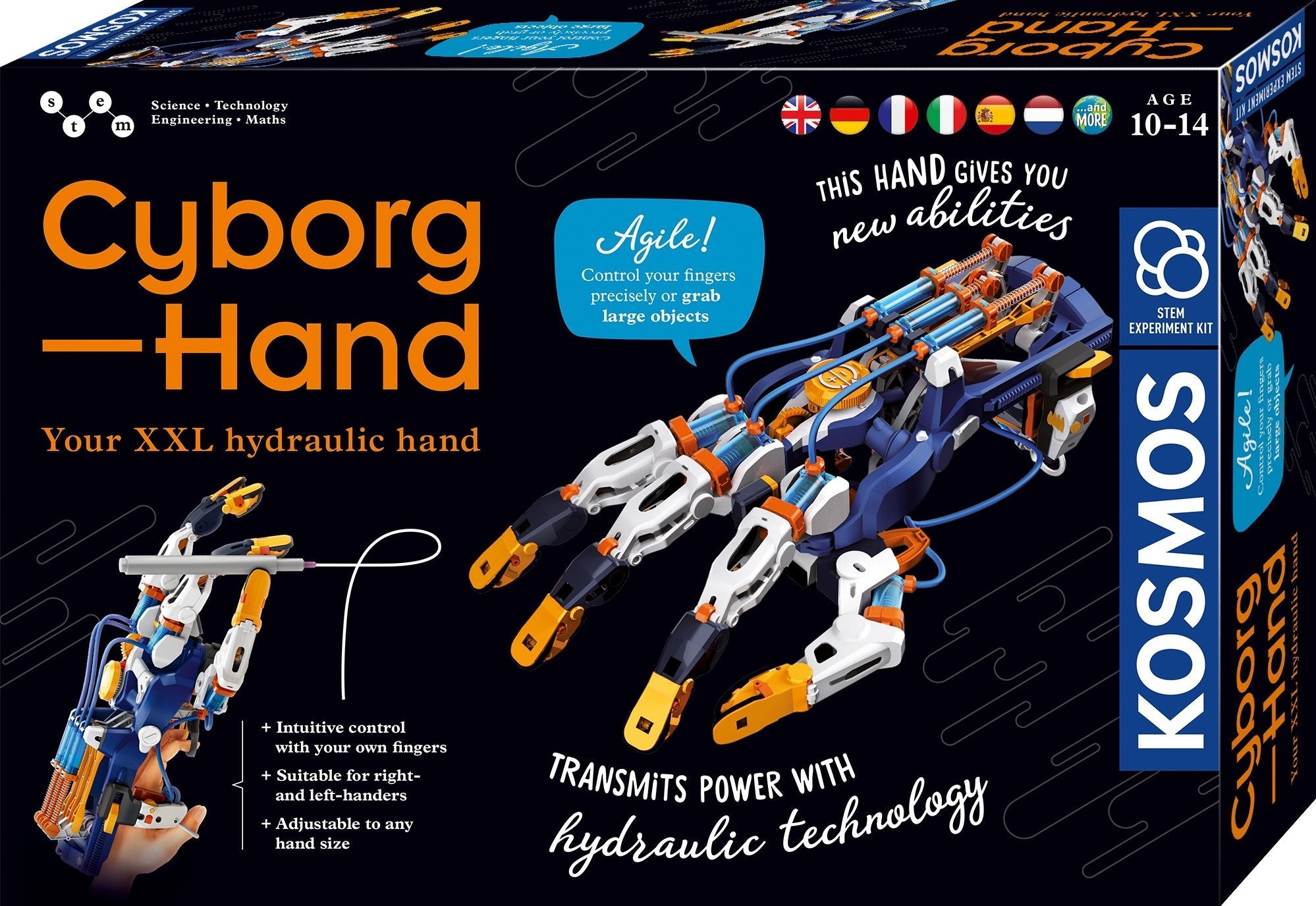 Kosmos Cyborg Hand 12l, Kit De Experimentos, Versión Multilingüe