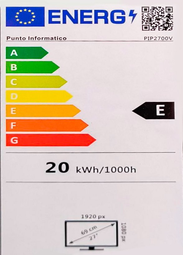 Monitor Punto Informatico Pip2700v 27" Fhd Vga Hdmi Dp Usb Webcam Mm Pivot