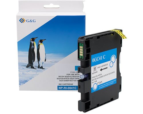 G&G Cartucho De Tinta Compatible Ricoh Gc41c/ 405766 Xl-Cyan