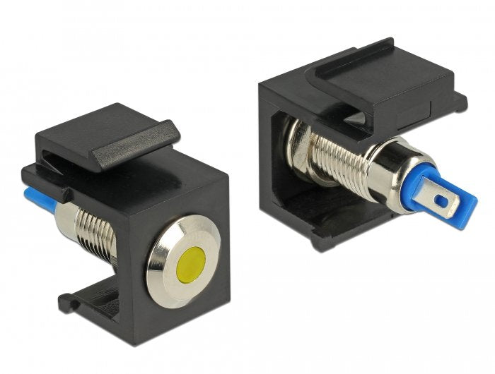 Delock Led Keystone Amarillo De 6 V Plano, Negro 86462
