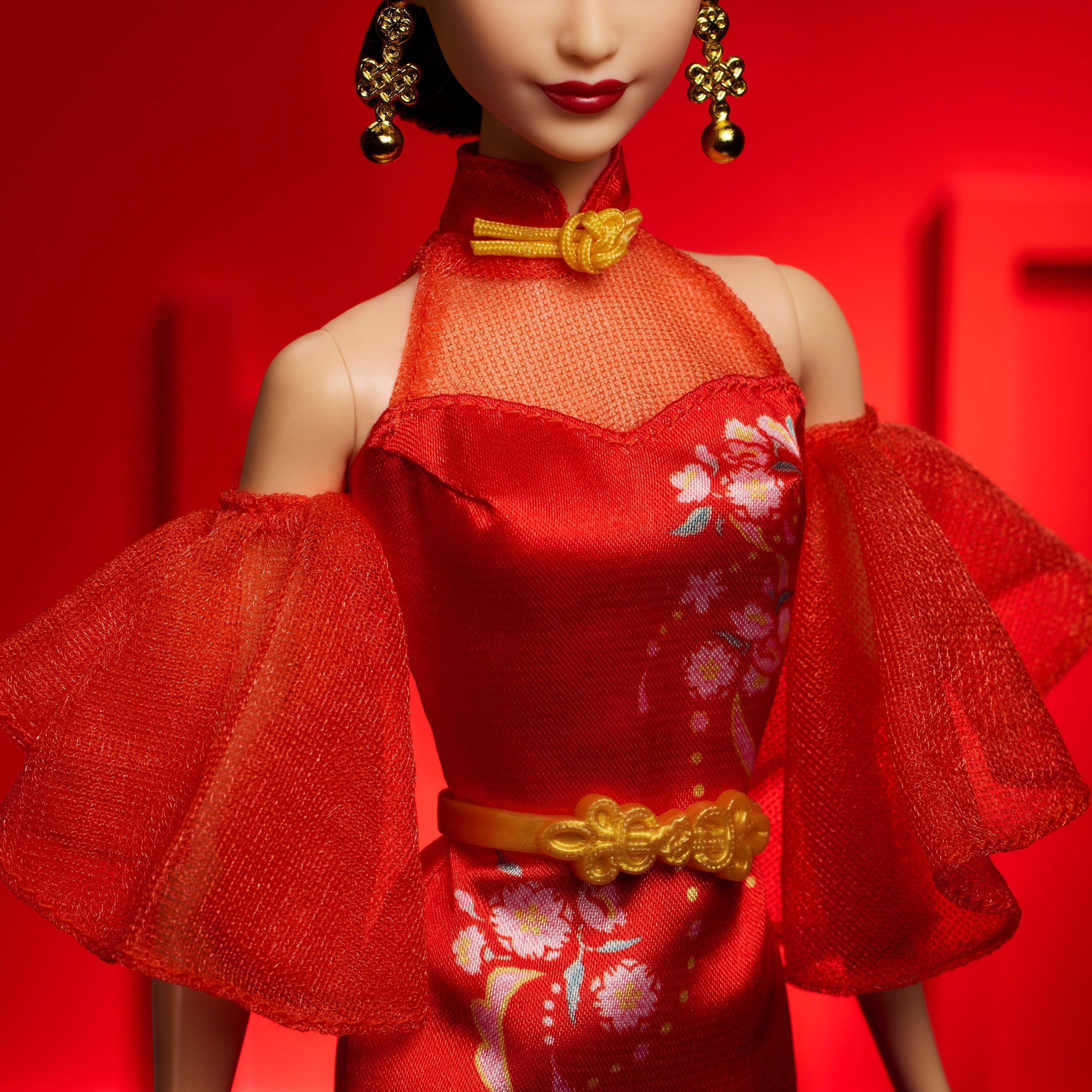 Muñeca Mattel Barbie Signature Año Nuevo Lunar Con Qipao Y Accesorios Dorados Jbj11