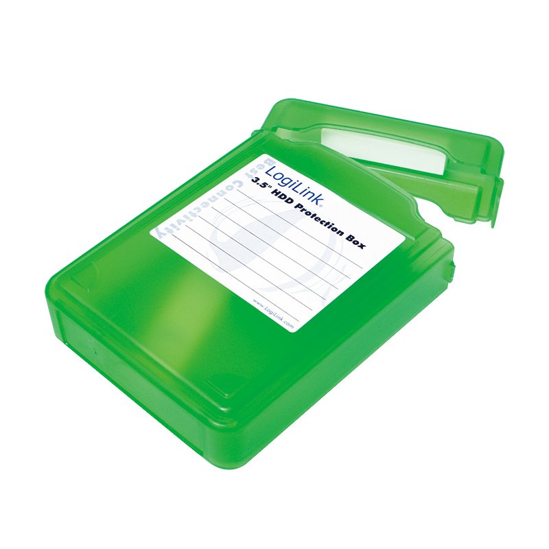 Funda De Protección De Disco Duro Logilink Para Hdd De 3.5 ", Verde